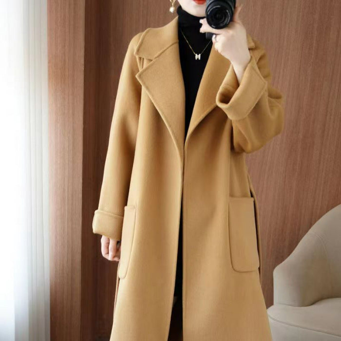 New Plus Size Coat Mid-length Profile Loose Ladies